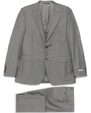Canali Wool Single-Breasted Suit - Grey