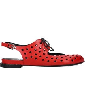 Premiata Perforated Ballerina Shoes - Red