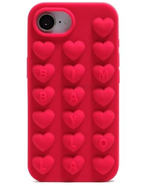 Bimba Y Lola Heart-Embellished Iphone 16 E Case - Red