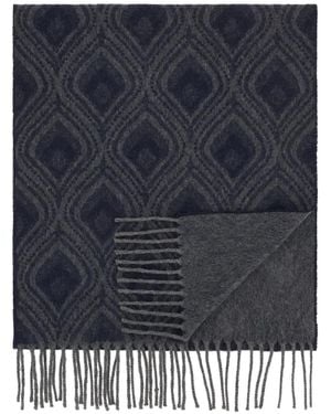 BOGGI Scarf With Geometric Motif - Blue