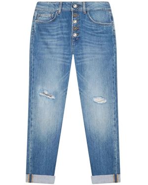Dondup Ripped Buttoned Jeans - Blue