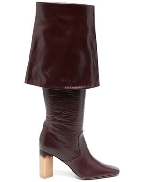 Chloé Bottes Georgia 85 Mm - Marron