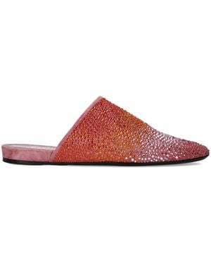 Premiata Rhinestone Flat Mules - Pink