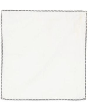 Eleventy Pochet Met Contrasterende Rand - Wit