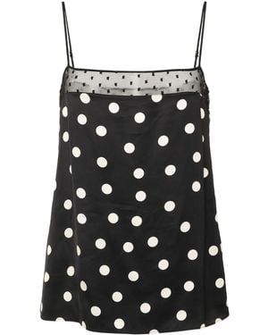 Stella McCartney Polka-Dot Satin Top - Black
