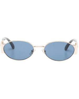 Versace Medusa Biggie Oval-Frame Sunglasses - Blue