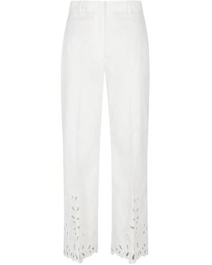 Seventy Broderie Anglaise trousers - Blanco