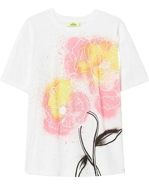 Twinset Floral Graphic T-Shirt - Pink