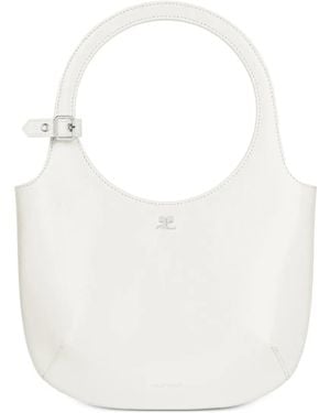 Courreges Buckle-Detail Tote Bag - White