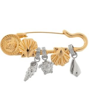 Versace Crystal Icons de la Mer Brosche - Weiß