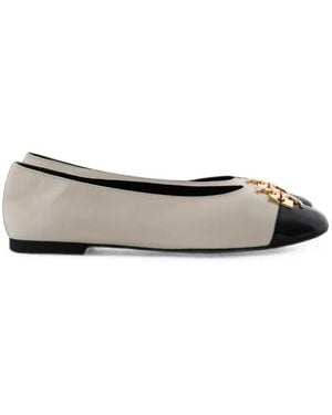 Tory Burch Charlie Ballet Flats - White