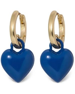 Roxanne Assoulin Itsy Bitsy Heart Earrings - Blue