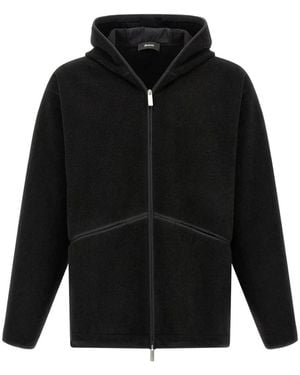 Laminar Hooded Textured Jacket - Black
