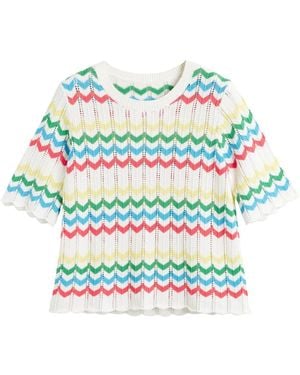 Chinti & Parker Chevron-Knit T-Shirt - Grey