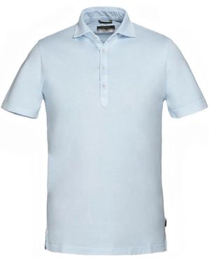 Moorer Poloshirt Met Korte Mouwen - Blauw