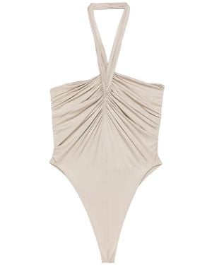 Atlein Halterneck Bodysuit - White