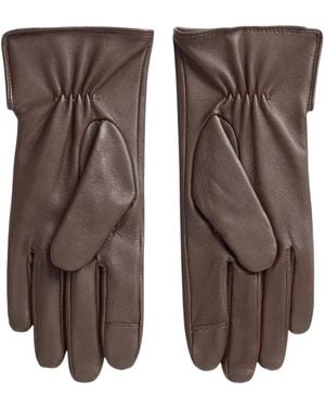 Ralph Lauren Gants En Cuir À Détail De Boutons - Brown