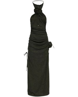 Burberry Rose Wool Halterneck Dress - Black