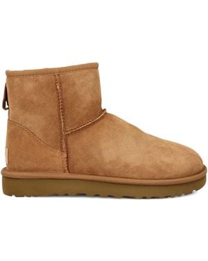 UGG Classic Mini Sheepskin Leather Boots - Brown
