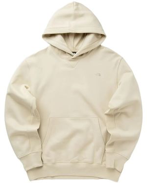 The North Face Logo-Embroidered Hoodie - Natural