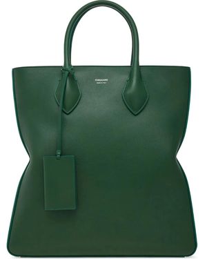 Ferragamo キーディテール ハンドバッグ - グリーン