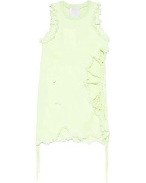 Loulou Frayed Dress - Yellow