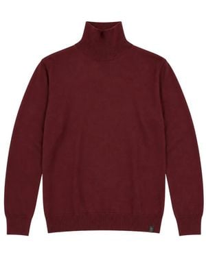 Fay Roll-Neck Knitted Jumper - Red