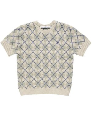 Acne Studios Pullover Mit Bouclé-Muster - Weiß