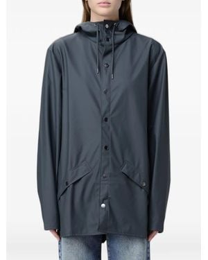 Rains Chaqueta Con Botones De Presión Y Capucha - Azul