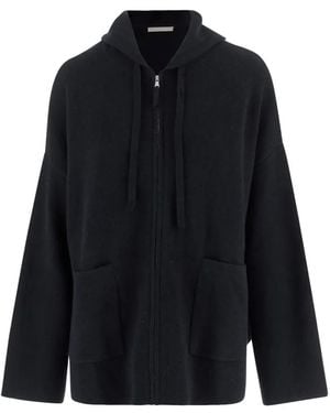 Allude Sweater Met Capuchon En Rits - Blauw