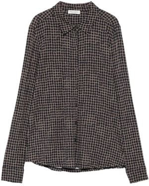 Marc O' Polo Polka-Dot Long-Sleeve Shirt - Grey