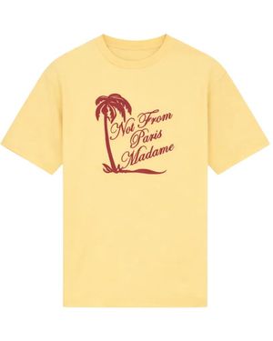 Drole de Monsieur Logo-Print T-Shirt - Yellow