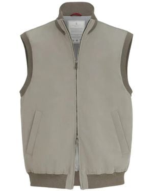 Brunello Cucinelli Chaleco Con Capucha Y Acolchado Thermore - Gris