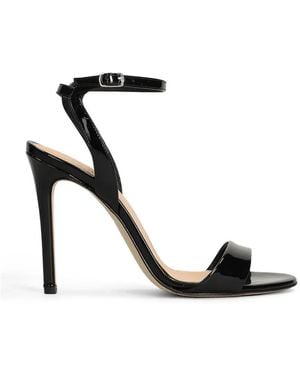 The Seller Patent-Leather Ankle-Strap Sandals - Black