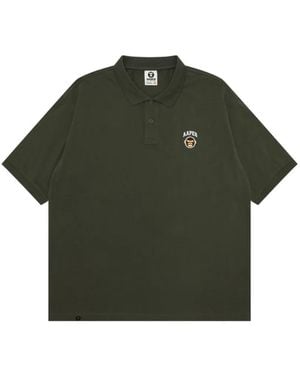 Aape By A Bathing Ape Aaper Logo-Embroidered Polo Shirt - Green