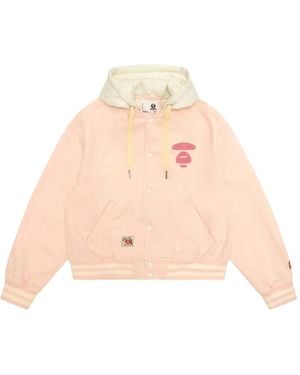 Aape By A Bathing Ape Hooded Graphic Jacket - Pink