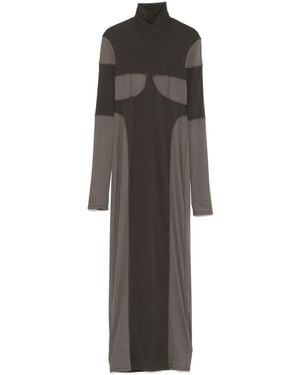 Nanushka Patchwork Maxi Dress - Grey