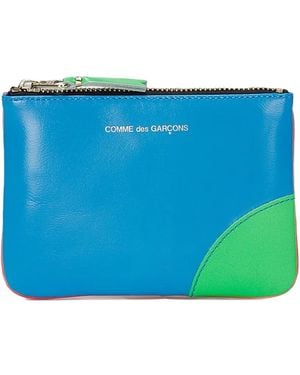 Comme des Garçons Logo-print pouch - Blau