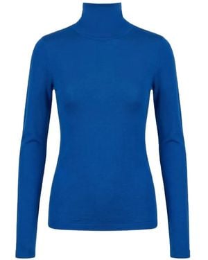 AURALEE Roll-Neck Long-Sleeve T-Shirt - Blue