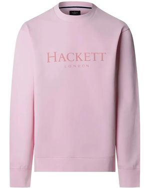 Hackett Logo-Print Sweatshirt - Pink