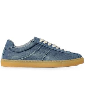COPENHAGEN Washed-Denim Sneakers - Blue