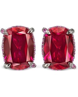 Anabela Chan 18Kt Vermeil Wing Ruby Earrings - Red