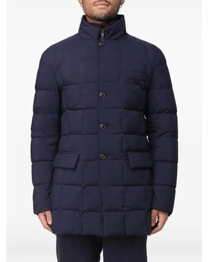 Fay Double-Front Quilted Puffer Jacket - Blue