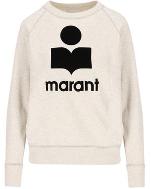 Isabel Marant Logo-embellishment long-sleeve sweatshirt - Weiß