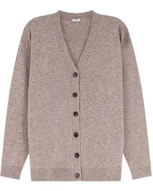 Aspesi Button-Up V-Neck Cardigan - Gray