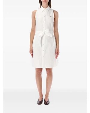 Polo Ralph Lauren Sleeveless Belted Mini Dress - White