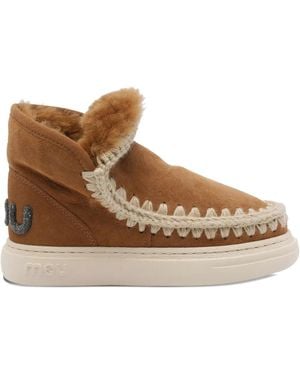 Mou Slip-On Suede Ankle Boots - Brown