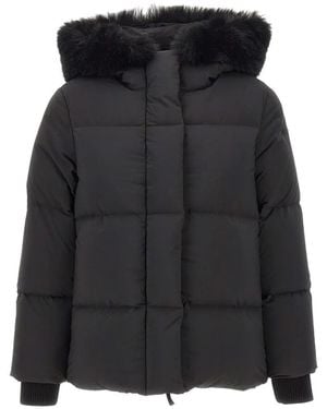 Rrd Fly Tubic 18 Faux-Fur Trim Down Jacket - Black