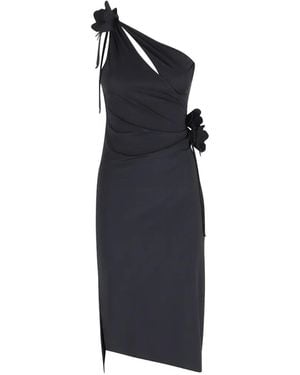Coperni Asymmetric Mini Flower Gown - Blue
