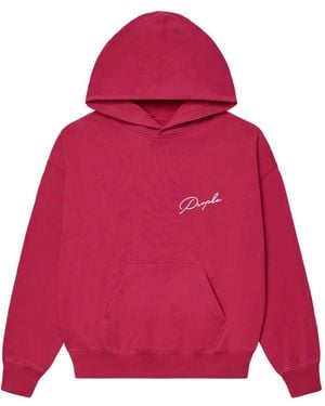 Purple Brand Hooded Jumper - Red
